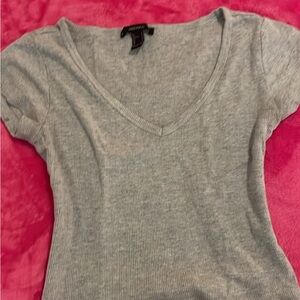 grey short forever 21 crop